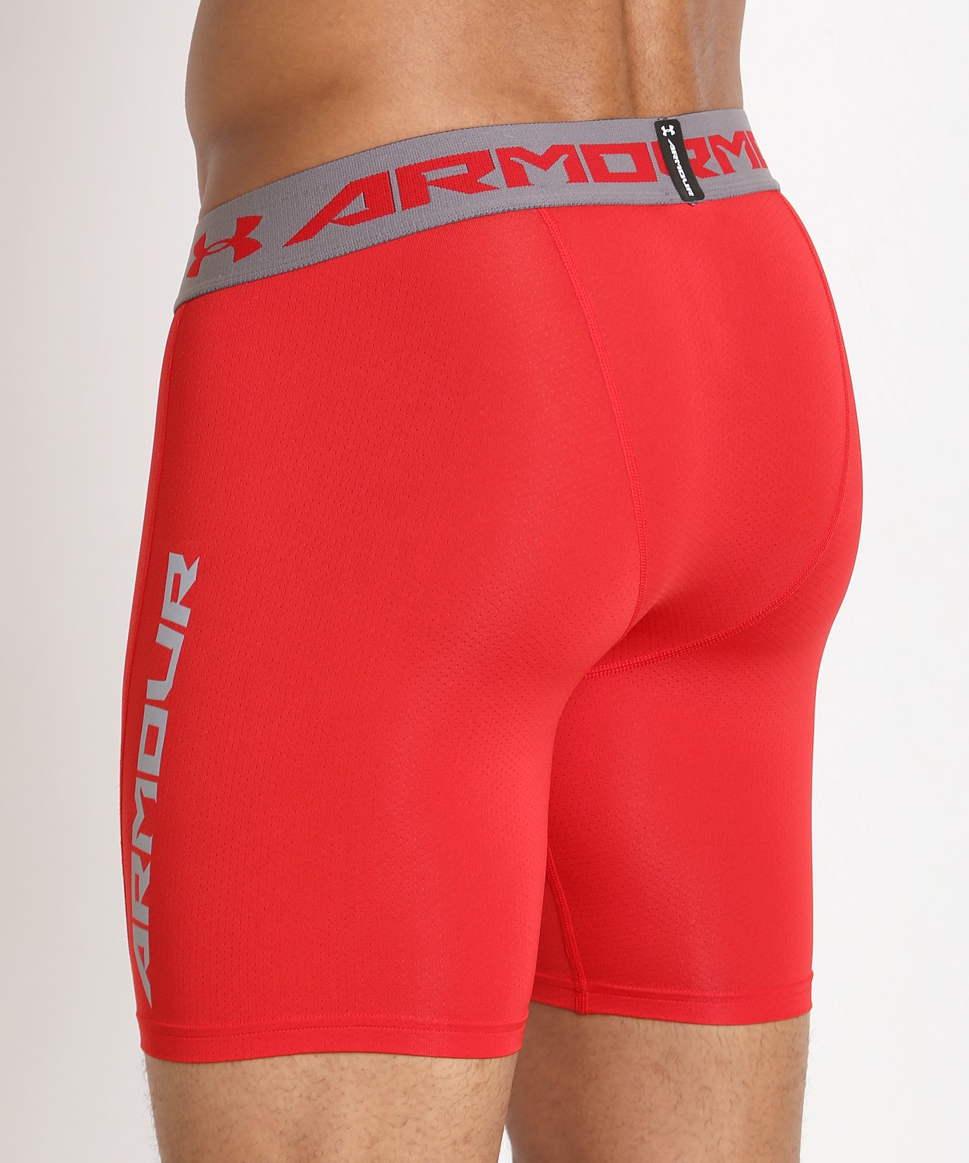 under armour red compression shorts