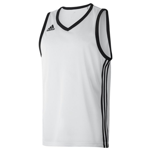 Men's Adidas Vest - Commander Basketball Jersey - White & Black