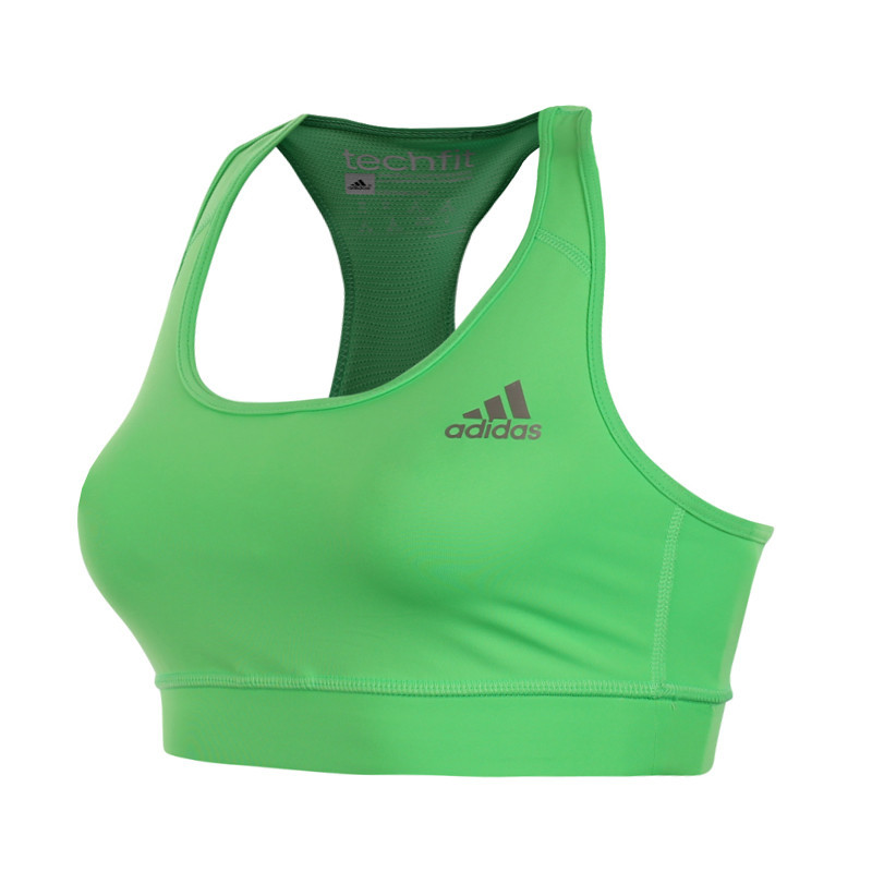 adidas green sports bra