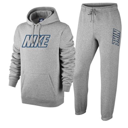 nike tracksuit grey and red